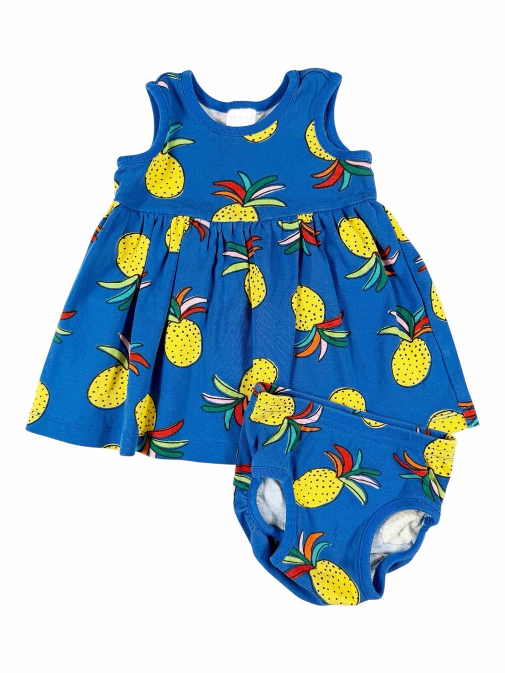Hanna Andersson Pineapple Dress & Bloomers Set 12–18 Months